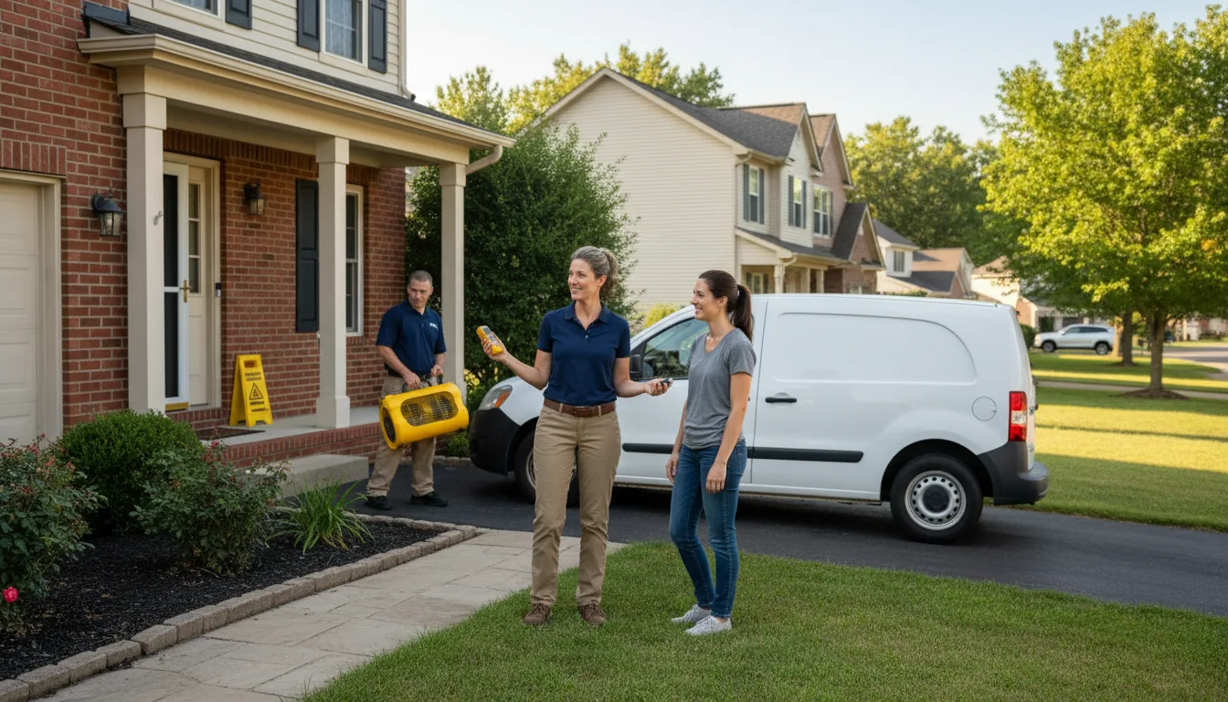Residential water damage restoration in Riverdale, IL